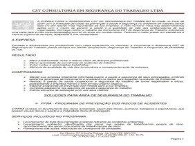Consultoria e Assessoria CST de Segurança do Trab. - Photo 1